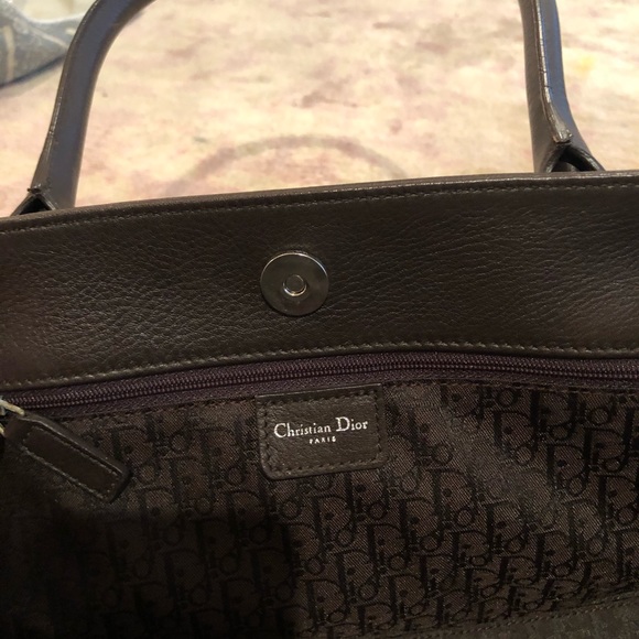 Dior Brown Leather Vintage Handbag - Picture 11 of 12